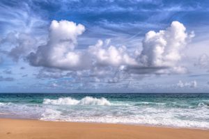 Secret beach clouds